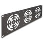 DeLOCK Panel de Ventilador para Rack 19" 3U, Cubierta para 3 Ventiladores 120 x 120 mm, Metal Gris Oscuro