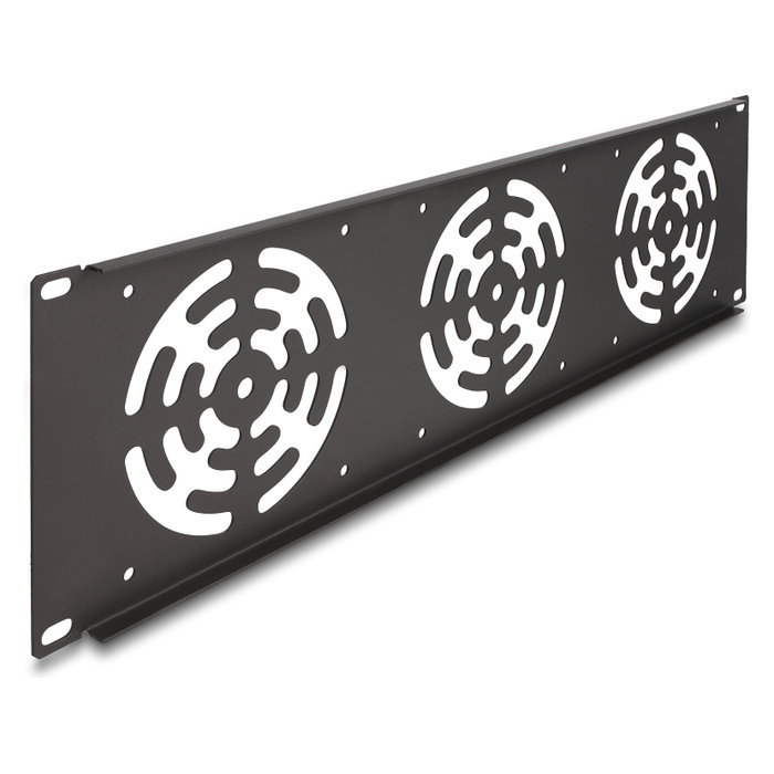 DeLOCK Panel de Ventilador para Rack 19" 3U, Cubierta para 3 Ventiladores 120 x 120 mm, Metal Gris Oscuro