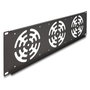 DeLOCK Panel de Ventilador para Rack 19" 3U, Cubierta para 3 Ventiladores 120 x 120 mm, Metal Gris Oscuro