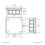 Solera Caja de empotrar cuadrada 100x100x45mm con tornillos 362