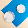 Quid Vajilla Kansas de Porcelana Azul, 18 Piezas para 6 Personas