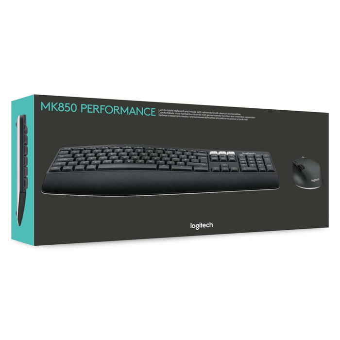 Logitech MK850 Performance Combo de Teclado y Ratón Inalámbrico QWERTZ Alemán - Negro Logitech MK850 Performance Combo de Teclado y Ratón Inalámbrico QWERTZ Alemán - Negro