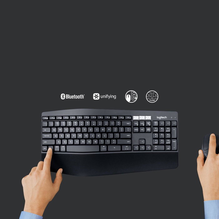 Logitech MK850 Performance Combo de Teclado y Ratón Inalámbrico QWERTZ Alemán - Negro Logitech MK850 Performance Combo de Teclado y Ratón Inalámbrico QWERTZ Alemán - Negro