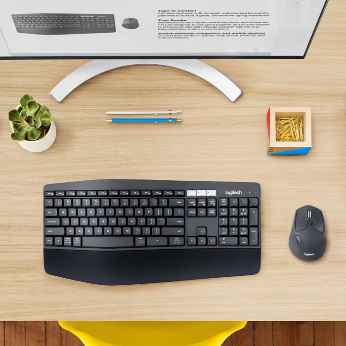 Logitech MK850 Performance Combo de Teclado y Ratón Inalámbrico QWERTZ Alemán - Negro Logitech MK850 Performance Combo de Teclado y Ratón Inalámbrico QWERTZ Alemán - Negro