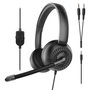 Speedlink METIS Stereo Headset con adaptador en Y, Negro