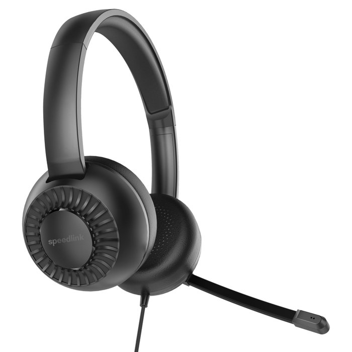 Speedlink METIS Stereo Headset con adaptador en Y, Negro