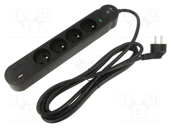 Art FU915 Regleta con 4 tomas 16A y USB A+C 3.4A Art FU915 Regleta con 4 tomas 16A y USB A+C 3.4A