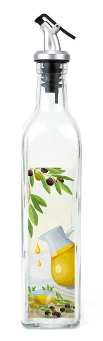 Anna Aceitera de Vidrio 500ml con Tapa 5,8 cm (Ancho) x 5,8 cm (Largo) x 30,5 cm (Alto) (12 Unidades)