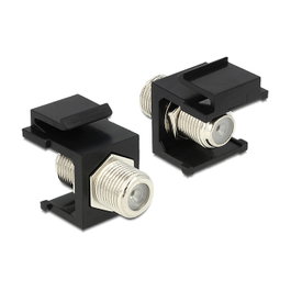 DeLOCK 86350 Módulo Keystone F a F Negro, Plata
