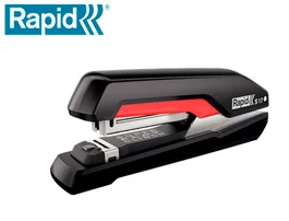 Rapid Grapadora S17 Fullstrip Plástico, Sobremesa, Grapa 30 Hojas, Negro/Rojo