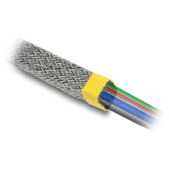 DeLOCK Funda trenzada para protección EMI extensible 10 m x 20 mm