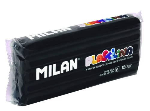 Milan Plastilina sin gluten 150 g, color negro Milan Plastilina sin gluten 150 g, color negro