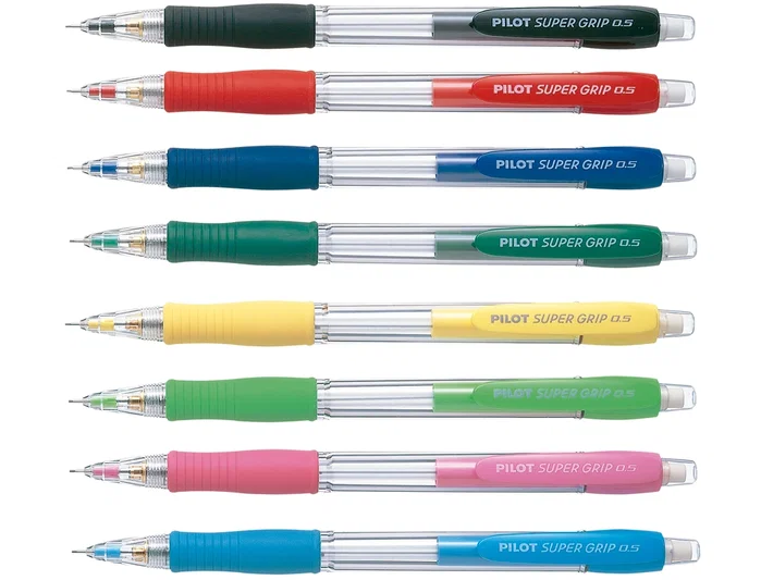 Pilot Portaminas Super Grip 0,5 mm unidad con Sujeción de Caucho y Cuerpo Transparente