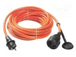 AS SCHWABE Prolongador de alimentación H07BQ-F 3G2,5mm2 10m naranja
