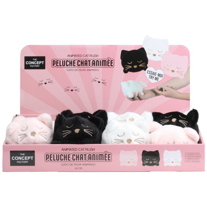The Concept Factory Peluche Gato Animado Colección Kawaii Mueve la Cola 10 cm
