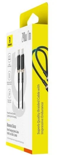 Baseus Dura Cable de Carga Rápida USB-C a USB-C 240W 1m Oro/Negro