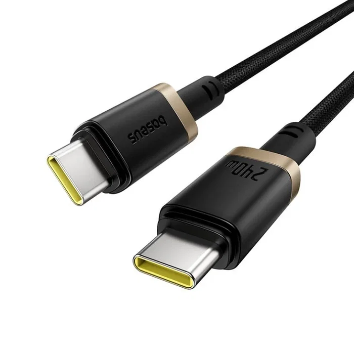 Baseus Dura Cable de Carga Rápida USB-C a USB-C 240W 1m Oro/Negro