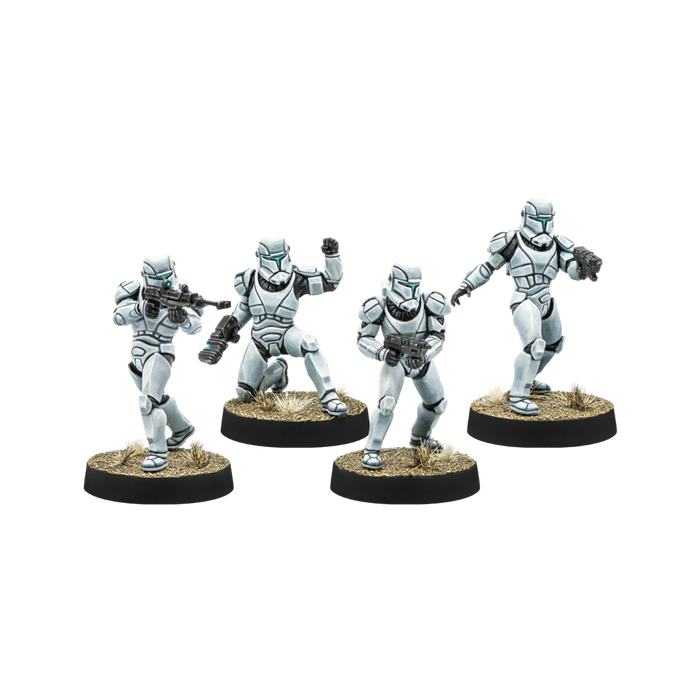 Atomic Mass Games Star Wars Legion: Comando de Clones de la República - Expansión de Juego de Miniaturas con 4 Figuras de Plástico en Español