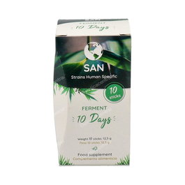 PROBIOTICOS SAN Ferment 10 Days 10Sbrs. Probiótico para Fortalecer la Flora Intestinal con 5 Cepas Beneficiosas