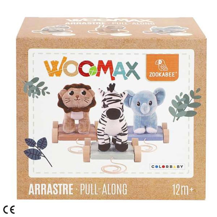 Color Baby Peluche animales Arrastre de Madera Woomax - Modelos surtidos