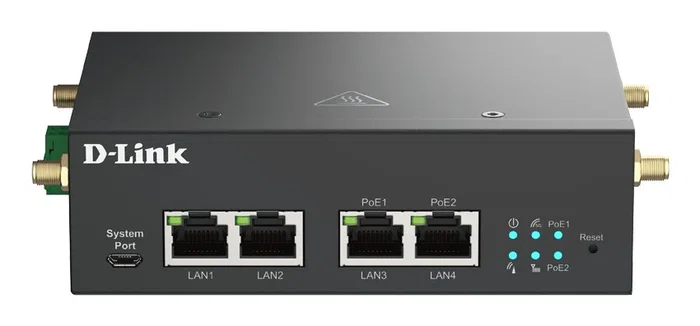 D-Link DWM-314-GP/B Módem 5G Externo, 2x RJ45, 2x RJ45 PoE (IEEE 802.3at), Color Negro, Rango de Temperatura -30 a 70 °C