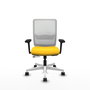 PIQUERAS Y CRESPO Silla de oficina Haches Amarillo y Blanco