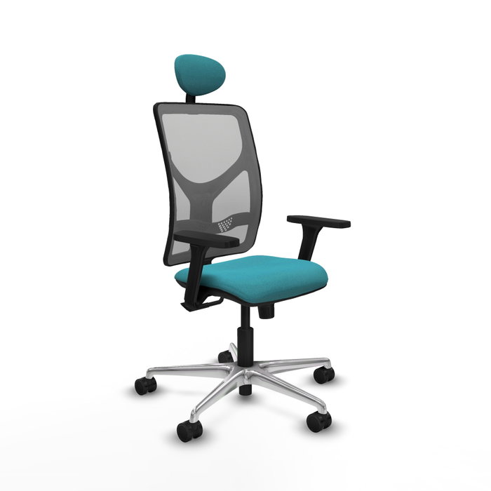 PIQUERAS Y CRESPO Silla de oficina Motilla con mecanismo Sincro, Turquesa y Gris PIQUERAS Y CRESPO Silla de oficina Motilla con mecanismo Sincro, Turquesa y Gris