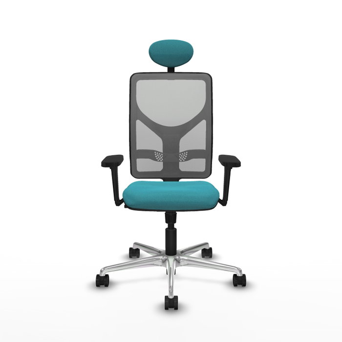 PIQUERAS Y CRESPO Silla de oficina Motilla con mecanismo Sincro, Turquesa y Gris PIQUERAS Y CRESPO Silla de oficina Motilla con mecanismo Sincro, Turquesa y Gris