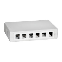 LogiLink Keystone Surface Mount Box 12 Port, blanco