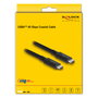 DeLOCK Cable USB4 40 Gbps 1.2 m USB-C a USB-C, USB PD 3.1 EPR 240 W, Negro, Modelo Coaxial (Referencia: USB4 Gen 3x2)