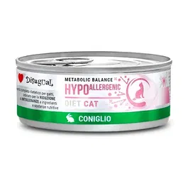 Disugual Diet Cat Hypoallergenic Conejo Alimento Húmedo para Gatos 12 latas x 85 gr