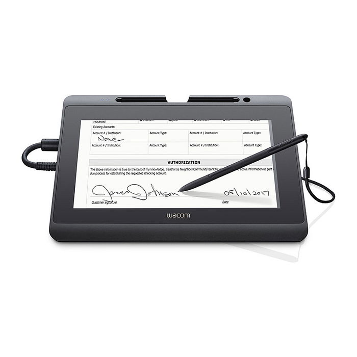 Wacom DTH-1152 Tableta digitalizadora con pantalla 10.1 pulgadas Full HD 1920x1080, lápiz inalámbrico con 1024 niveles de presión, área activa 223.2 x 125.55 mm, color negro
