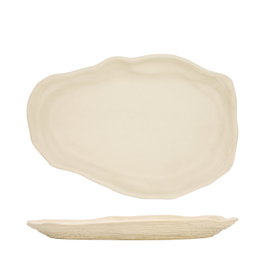 Summa Oyster Crema Set de 6 Platos Llanos Abstractos 30x22 cm