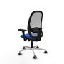PIQUERAS Y CRESPO Silla de oficina Cilanco Azul y Gris con Brazos 3D