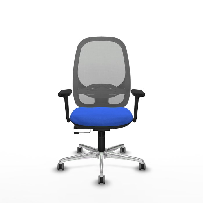 PIQUERAS Y CRESPO Silla de oficina Cilanco Azul y Gris con Brazos 3D