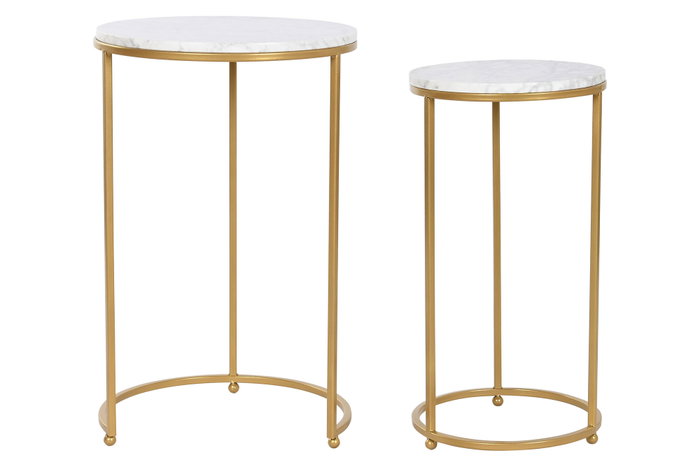 Mesita Auxiliar Glam DKD Home Decor Dorado 40 x 64 x 40 cm Set de 2 Mesita Auxiliar Glam DKD Home Decor Dorado 40 x 64 x 40 cm Set de 2