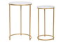 Mesita Auxiliar Glam DKD Home Decor Dorado 40 x 64 x 40 cm Set de 2