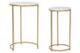 Mesita Auxiliar Glam DKD Home Decor Dorado 40 x 64 x 40 cm Set de 2