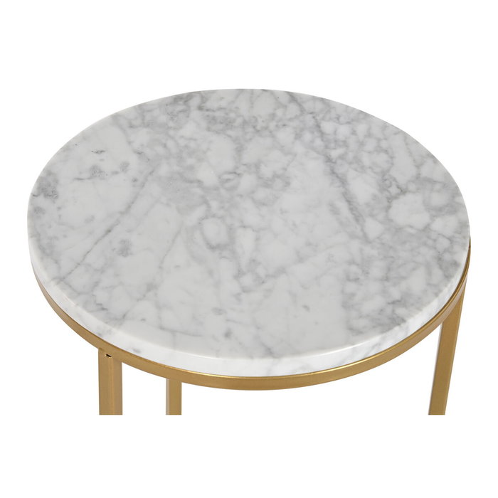 DKD Home Decor Mesita Auxiliar Glam Dorado Set de 2