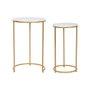 DKD Home Decor Mesita Auxiliar Glam Dorado Set de 2