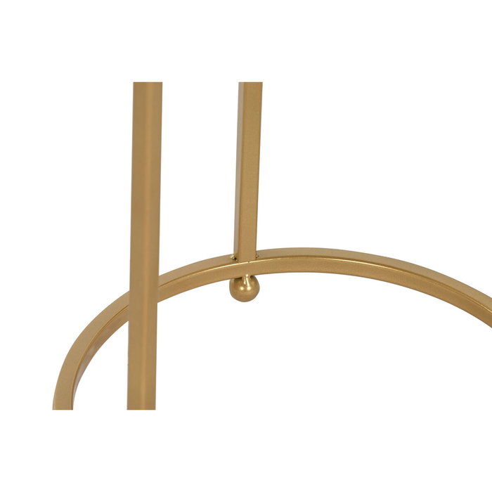DKD Home Decor Mesita Auxiliar Glam Dorado Set de 2