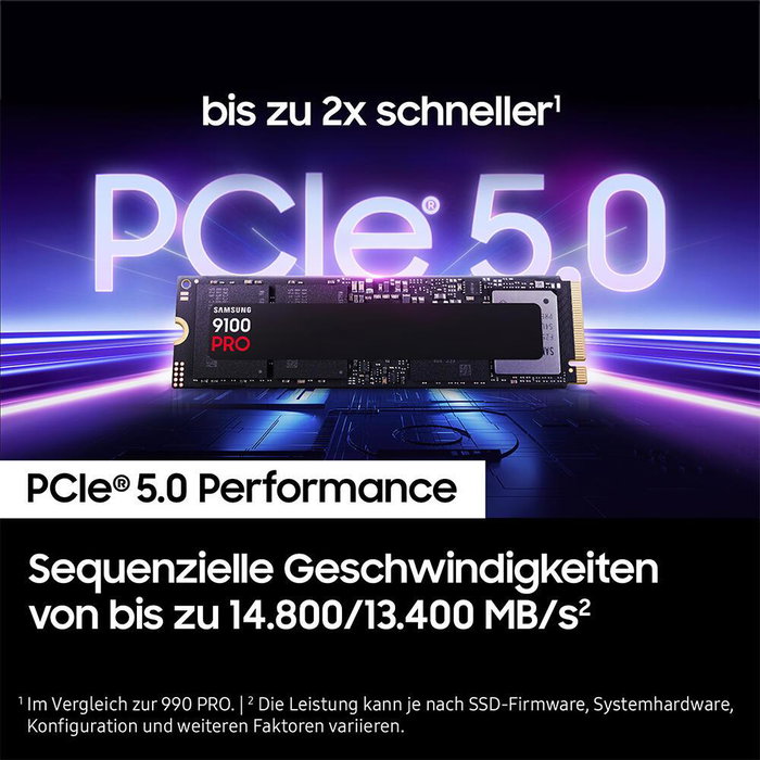 Samsung 9100 PRO 2 TB M.2 NVMe PCIe 5.0 SSD