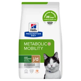 Hills PD Feline Metabolic + Mobility Alimento Dietético para Gatos Adultos, Sabor Pollo, 1.5 kg
