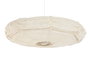 DKD Home Decor Lámpara de Techo Lino y Cuerda 80x80x20 Natural Crudo