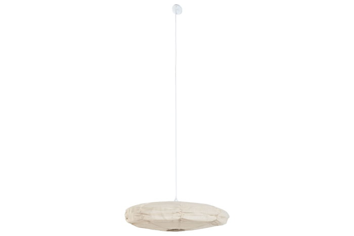 DKD Home Decor Lámpara de Techo Lino y Cuerda 80x80x20 Natural Crudo
