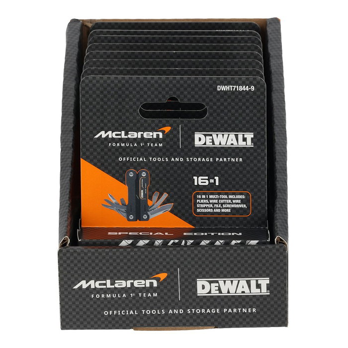 Dewalt Multiherramienta de mano 16 en 1 McLaren, acero inoxidable antioxido Dewalt Multiherramienta de mano 16 en 1 McLaren, acero inoxidable antioxido