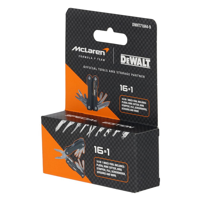 Dewalt Multiherramienta de mano 16 en 1 McLaren, acero inoxidable antioxido Dewalt Multiherramienta de mano 16 en 1 McLaren, acero inoxidable antioxido