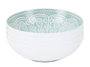 DKD Home Decor Set de 4 Platos de Gres Mandala 24 Verde Menta Esmaltado (18,2x18,2x5,7 cm)</html>