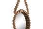 DKD Home Decor Set de 3 Espejos de Madera y Cristal con Bolitas, Natural