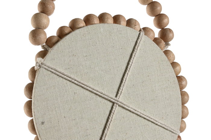 DKD Home Decor Set de 3 Espejos de Madera y Cristal con Bolitas, Natural DKD Home Decor Set de 3 Espejos de Madera y Cristal con Bolitas, Natural